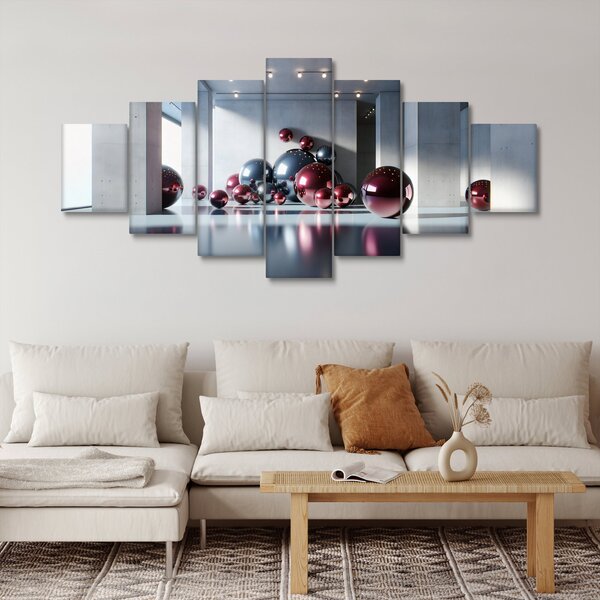 Obraz - 3D prostor s koulemi II. (210x100 cm)