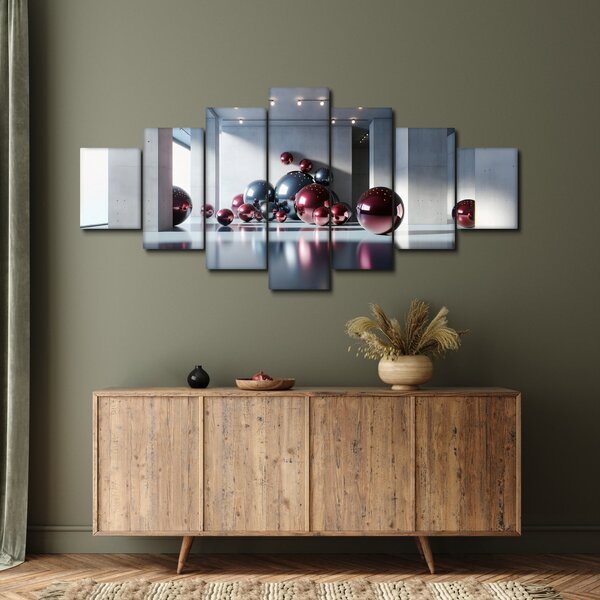 Obraz - 3D prostor s koulemi II. (210x100 cm)