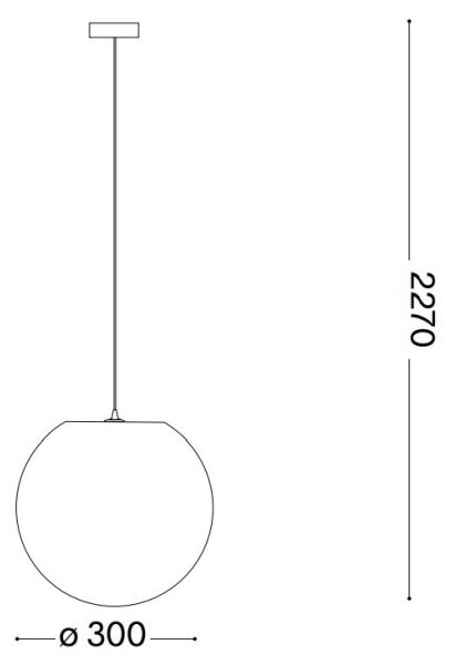 Ideal Lux - Lustr na lanku CARTA 1xE27/25W/230V pr. 30 cm bílá