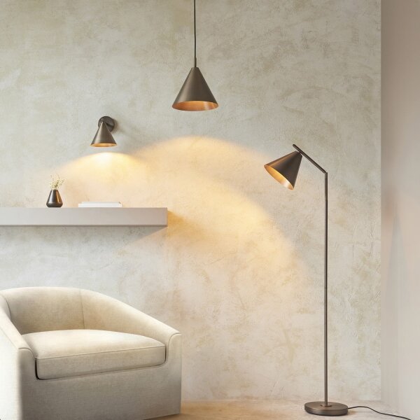 Endon 102895 - Stojací lampa CAPE 1xE27/10W/230V bronzová