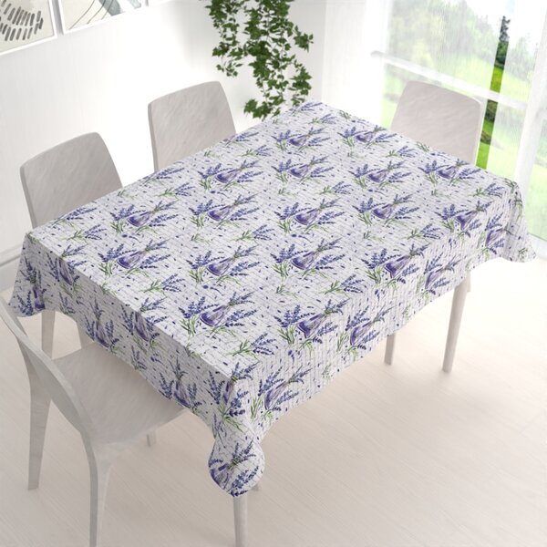 Biante Dekorační obdélníkový ubrus PML-082 Snítky levandulí s vázičkami 50x100 cm