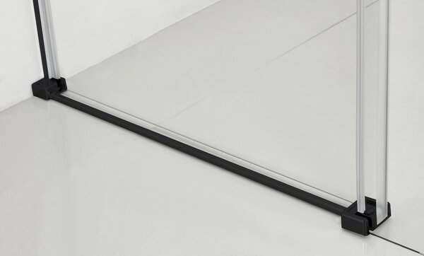 Hagser Alena sprchové dveře 130 cm posuvné černá matný/průhledné sklo HGR19000021