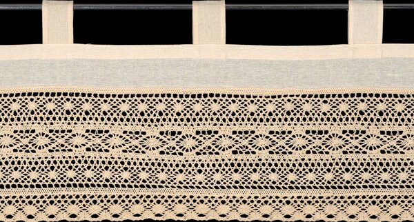 KRÁTKÁ ZÁCLONA NA POUTKÁCH MADDELINE 150X35 CM SVĚTLEBÉŽOVÁ BS