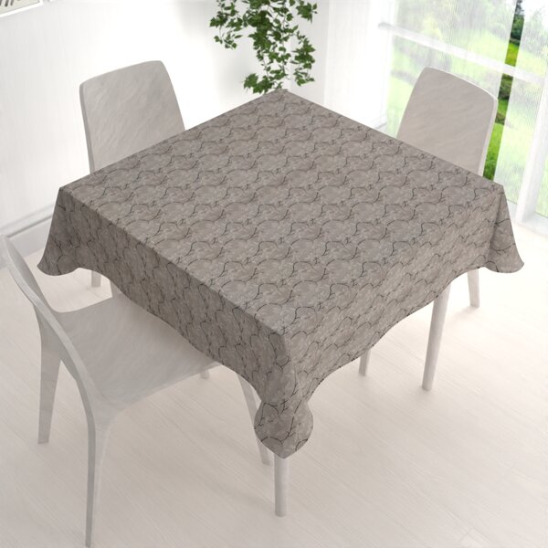 Biante Dekorační čtvercový ubrus PML-086 Pnoucí větvičky na hnědošedém 50x50 cm