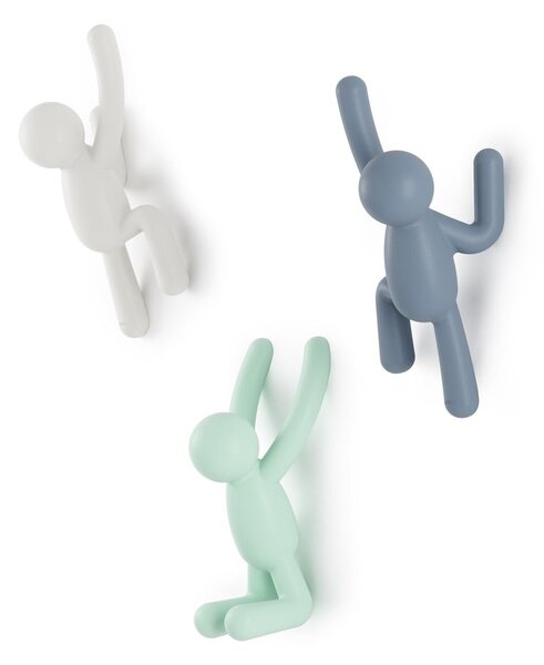 Nástěnné plastové háčky v sadě 3 ks Buddy – Umbra
