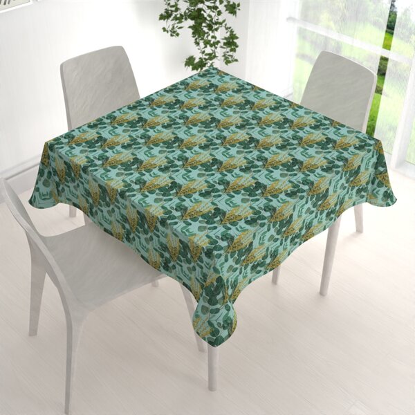 Biante Dekorační čtvercový ubrus PML-088 Eukalypty na mátovém 40x40 cm