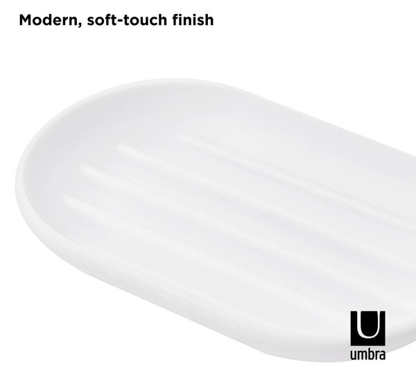 Bílá plastová mýdlenka Touch – Umbra