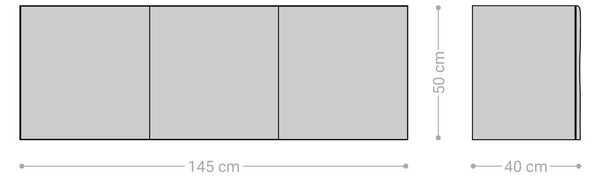 DELIFE Komoda New Live-Edge 145 cm akácie přírodní 3 dvířka závěsná