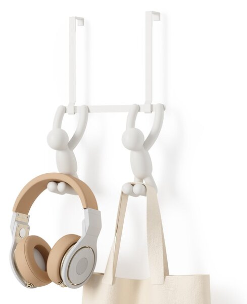 Bílý plastový věšák na dveře 22 cm Buddy – Umbra