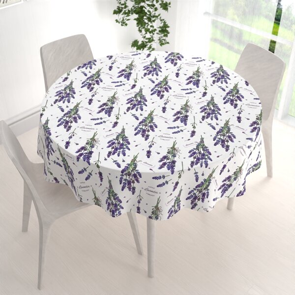 Biante Dekorační kulatý ubrus PML-084 Lavender Ø 100 cm