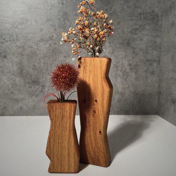 Wooden Mooden Sada dřevěných váz Flex Materiál: Dub