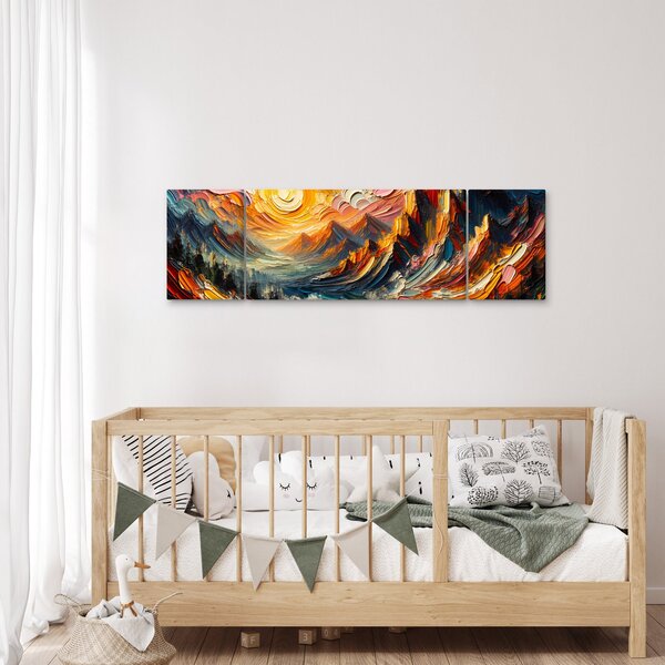 Obraz - Hory zalité sluncem (170x50 cm)