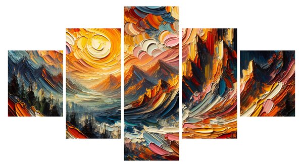 Obraz - Hory zalité sluncem (125x70 cm)