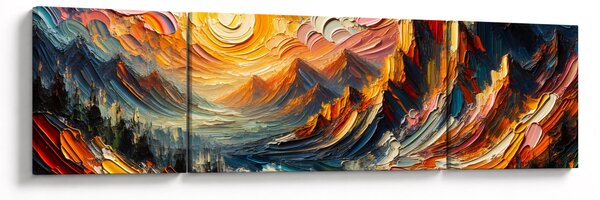 Obraz - Hory zalité sluncem (170x50 cm)