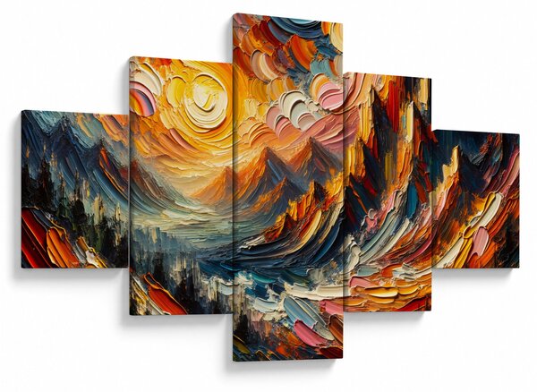 Obraz - Hory zalité sluncem (125x70 cm)