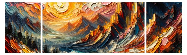 Obraz - Hory zalité sluncem (170x50 cm)