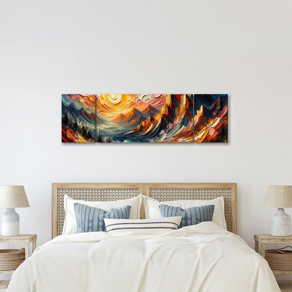 Obraz - Hory zalité sluncem (170x50 cm)