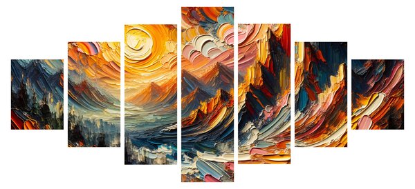 Obraz - Hory zalité sluncem (210x100 cm)