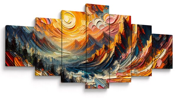 Obraz - Hory zalité sluncem (210x100 cm)