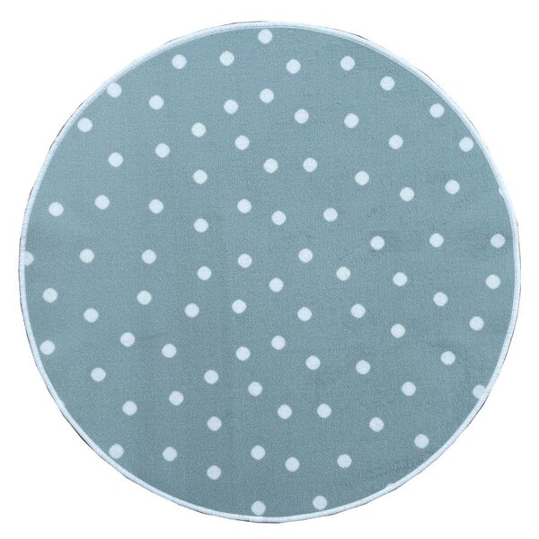 Vopi koberce Kusový dětský koberec Puntík mint kruh - 57x57 (průměr) kruh cm