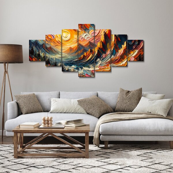 Obraz - Hory zalité sluncem (210x100 cm)