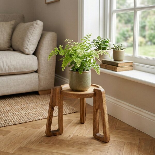 Wooden Mooden Designový dřevěný podstavec pod květináče a dekorace z masivu Výška nožiček: 25 cm, Pro dekorace do velikosti: Do 18 cm
