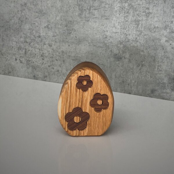 Wooden Mooden Dřevěná velikonoční vajíčka z dubu a amerického ořechu Vzor: 2