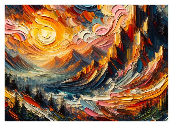 Obraz - Hory zalité sluncem (70x50 cm)