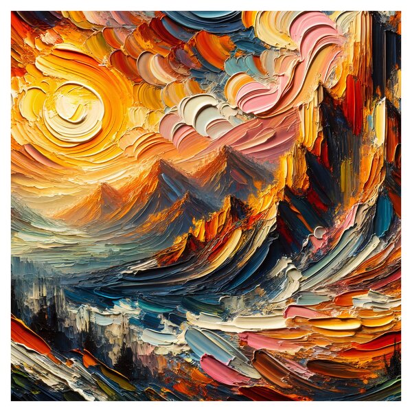 Obraz - Hory zalité sluncem (30x30 cm)