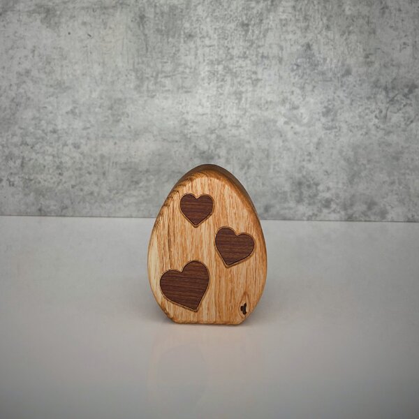 Wooden Mooden Dřevěná velikonoční vajíčka z dubu a amerického ořechu Vzor: 2