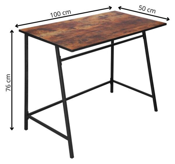 Psací stůl 100x50 cm SPRINGOS HF0027 Designline hnědý