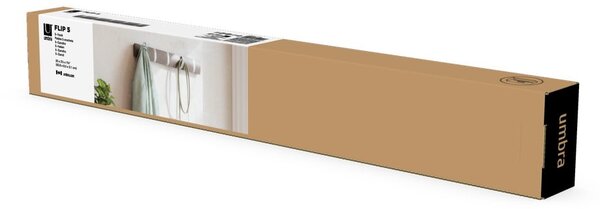 Šedý nástěnný věšák z topolového dřeva Flip – Umbra
