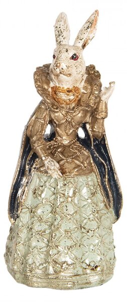 Vintage velikonoční dekorace Králičí dáma v šatech – 5x4x11 cm