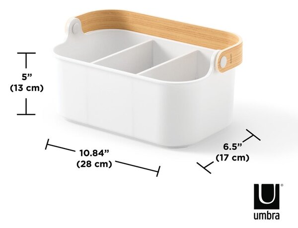 Bílý plastový koupelnový organizér Bellwood – Umbra