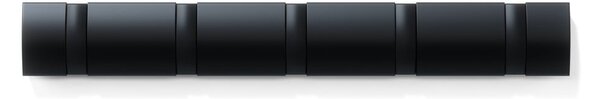 Černý nástěnný věšák z topolového dřeva Flip – Umbra
