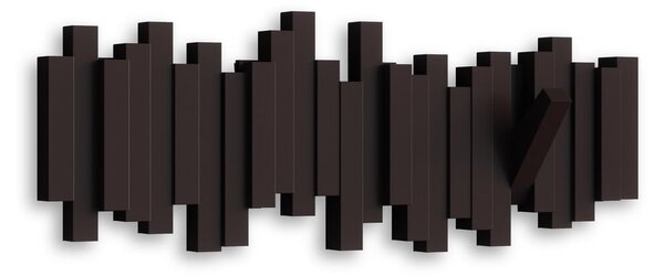 Tmavě hnědý plastový nástěnný věšák Sticks – Umbra