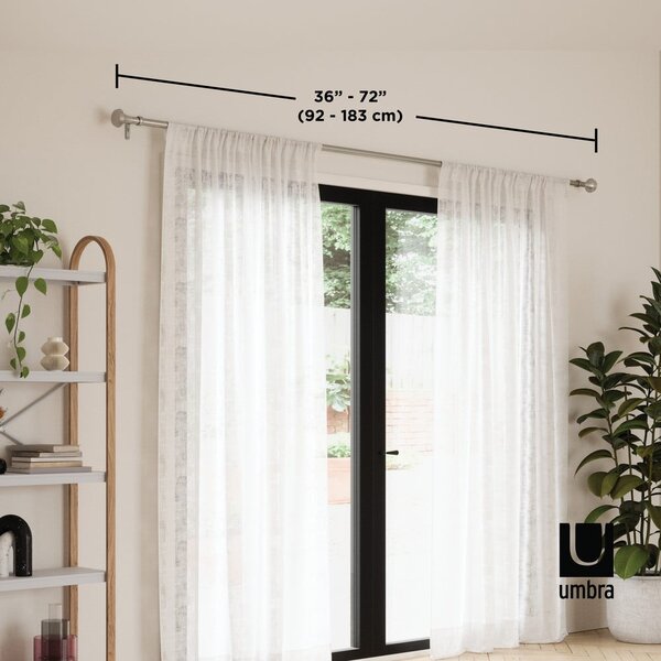 Ocelová roztažitelná garnýž 91 - 183 cm Ella – Umbra
