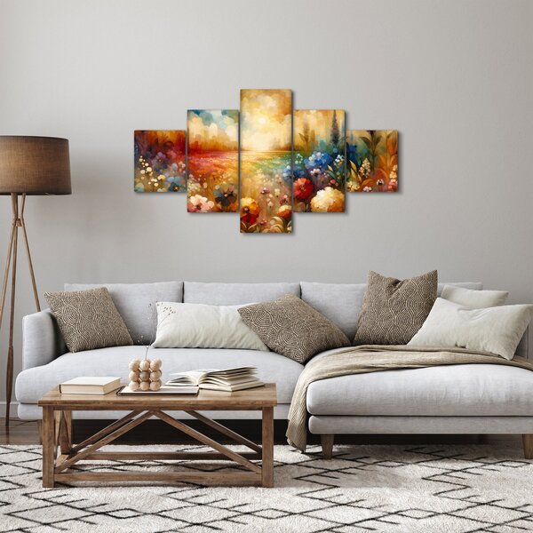 Obraz - Pestrobarevná louka (125x70 cm)