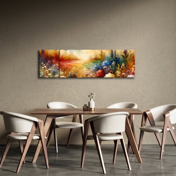 Obraz - Pestrobarevná louka (170x50 cm)