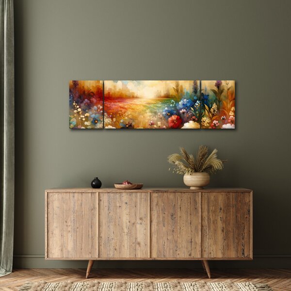 Obraz - Pestrobarevná louka (170x50 cm)