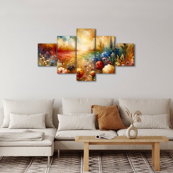 Obraz - Pestrobarevná louka (125x70 cm)
