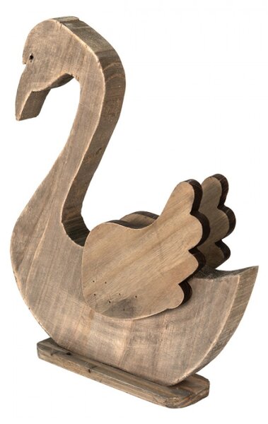 Dekorace Socha Labuť Hnědá 38*6*43 cm – 38x6x43 cm