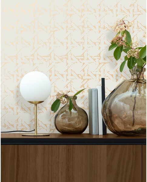 Stolní lampa ve zlaté barvě s kovovým stínidlem (výška 28 cm) Mahala – Kave Home