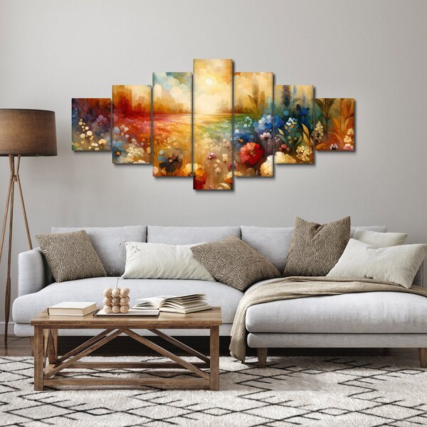 Obraz - Pestrobarevná louka (210x100 cm)
