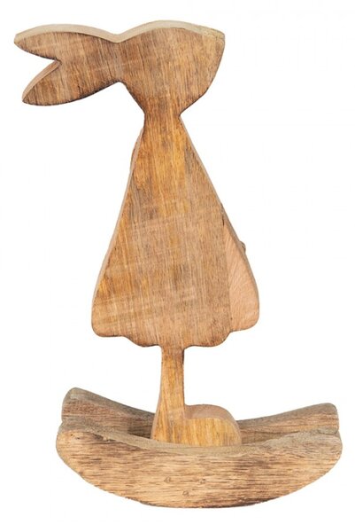 Dřevěná dekorace králíčí dívka v šatičkách M – 14x7x25 cm