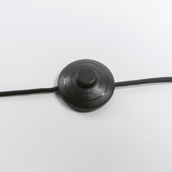 Černá stojací lampa s textilním stínidlem (výška 157 cm) Ikia – Kave Home