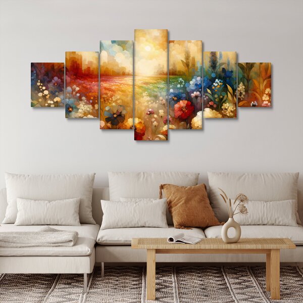 Obraz - Pestrobarevná louka (210x100 cm)