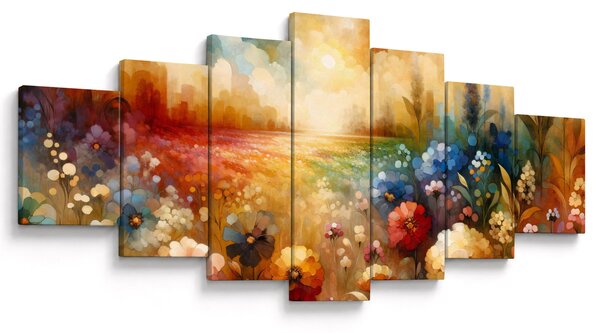 Obraz - Pestrobarevná louka (210x100 cm)