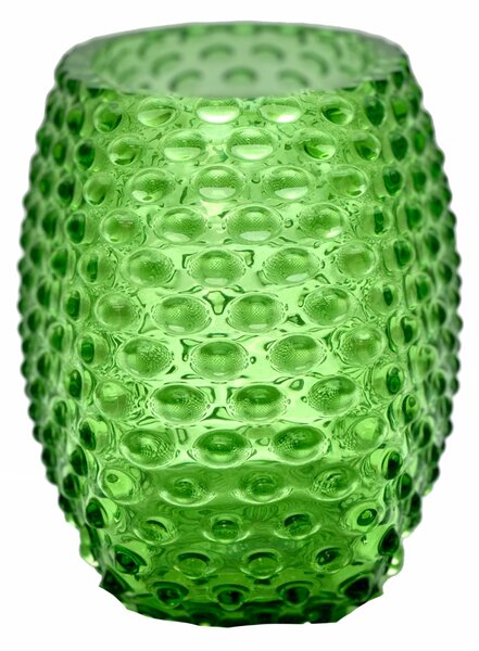 Sklárna Častolovice - Váza 15cm - Hobnail - Ananas - světle zelená