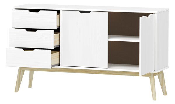 Komoda 2 dveře + 3 zásuvky BONITO bílý lak